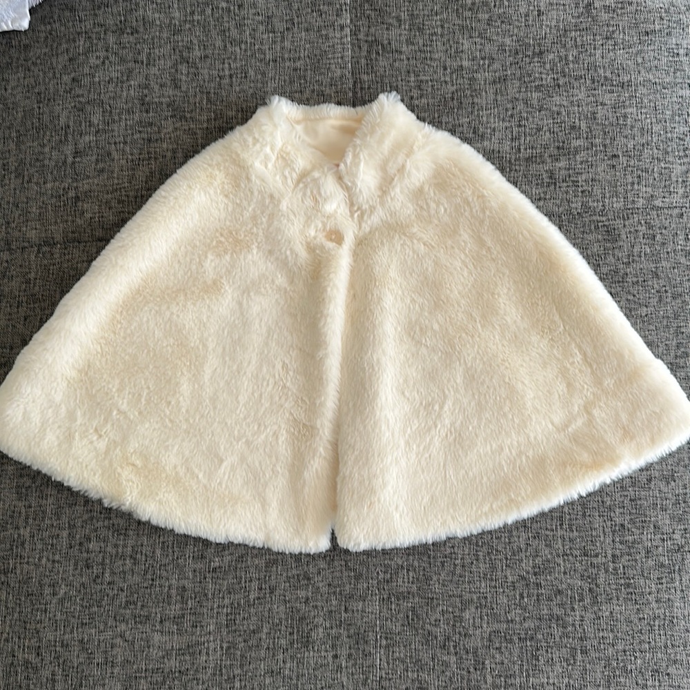 Ruby & Bloom Girls Faux Fur Cape